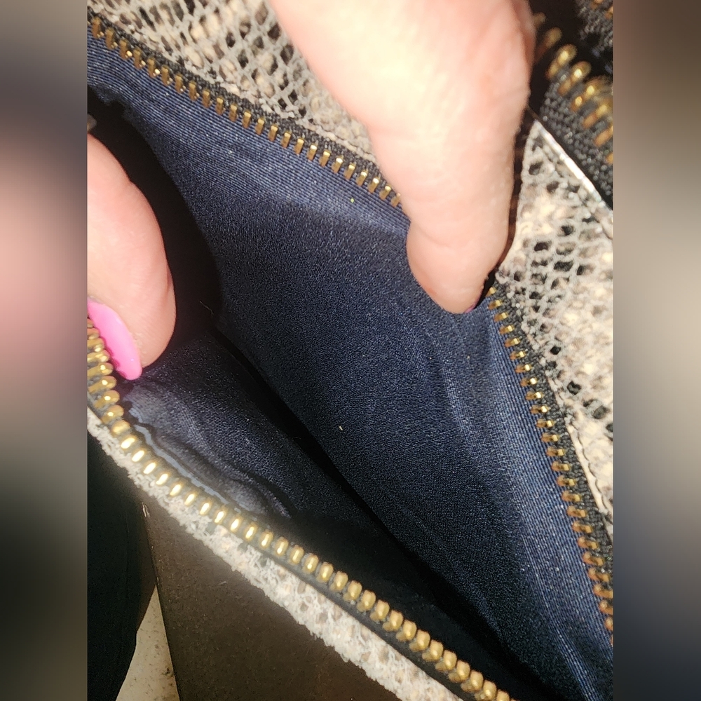 Cole Haan Snake Skin Print Leather Crossbody Purse - Picture 14 of 14